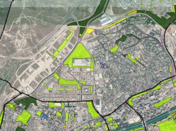 Zonas verdes en el barrio de Mirasierra