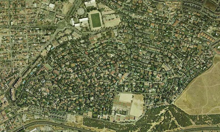 Zonas verdes en el barrio de Conde Orgaz