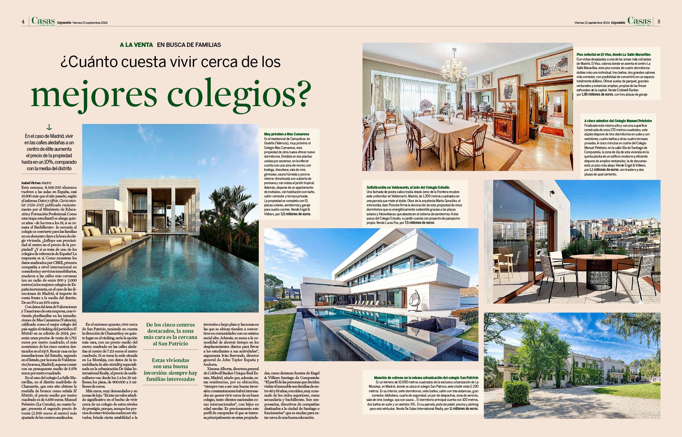 ¿Cuánto cuesta vivir cerca de los mejores colegios de España?
