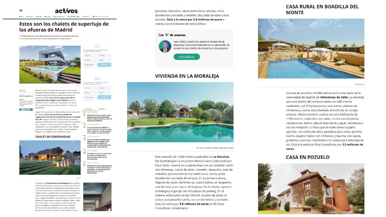 Estos son los chalets de superlujo de las afueras de Madrid