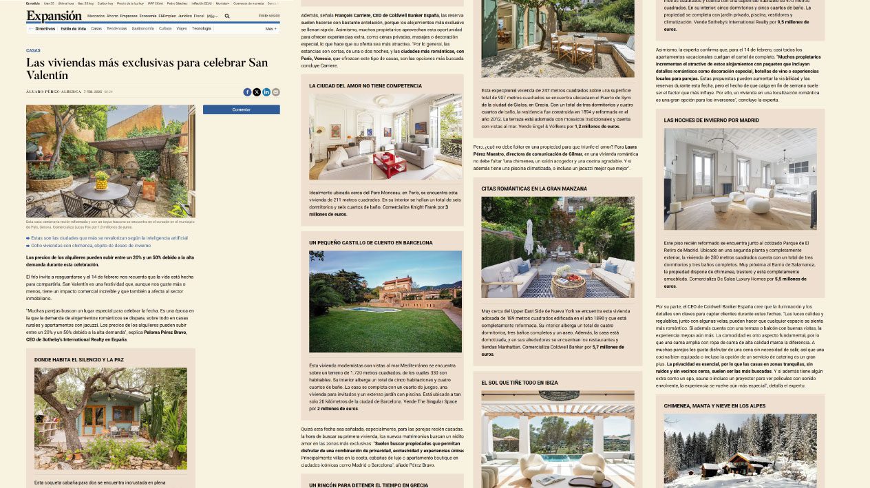 Las viviendas más exclusivas para celebrar San Valentín