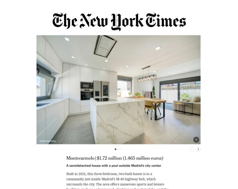 The New York Times: Casas de 1,8 millones de dólares en Madrid